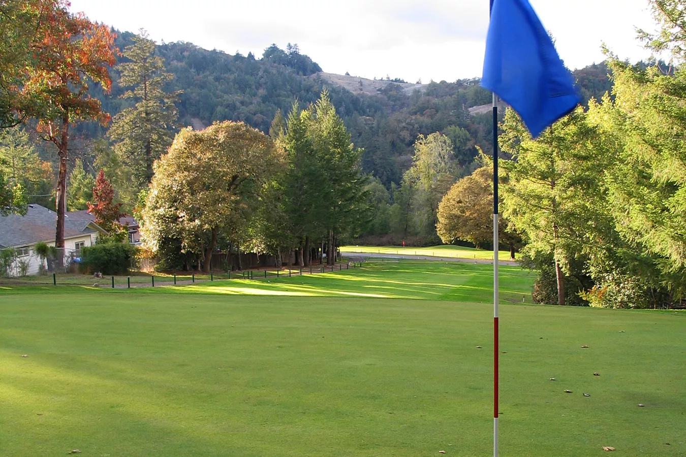 banner image is of Green and golf flag at the Benbow KOA Golf Course